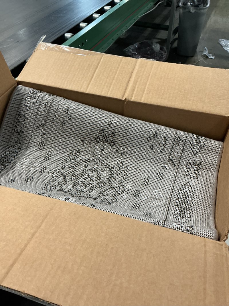 Condition photo showing Good Condition for home dynamix premium sakarya traditional medallion area rug, grey/ivory, 21"x35" grey/ivory 1'9" x 2'11" (rectangular)