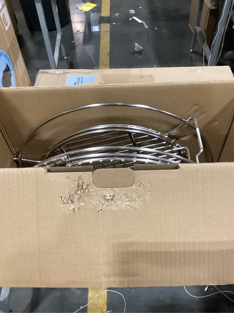 Condition photo showing Good Condition for for big green egg 5-piece upgraded replacement kit for large eggspander, including multi-function grill rack,conveggtor basket, made of stainless steel, expanded cooking system 25.0 pounds