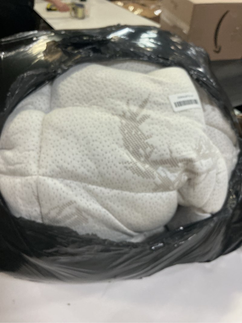 Condition photo showing As Is for OLANLY King Mattress Topper – Viscose Made from Bamboo, Cooling Soft King Pillow Top Mattress Pad for Back Pain Relief, Plush Down Alternative Fill Bed Topper with Elastic Deep Pocket, White White King