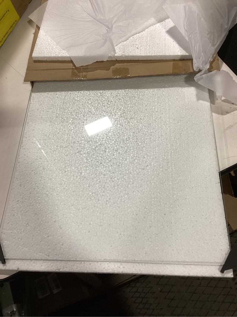 Condition photo showing As Is for crisper glass replacement compatible with frigidaire 240350608/ap2115928-24" x 15.5" x 1/8" tempered glass crisper drawer cover insert compatible with kenmore, electrolux, crosley, and more