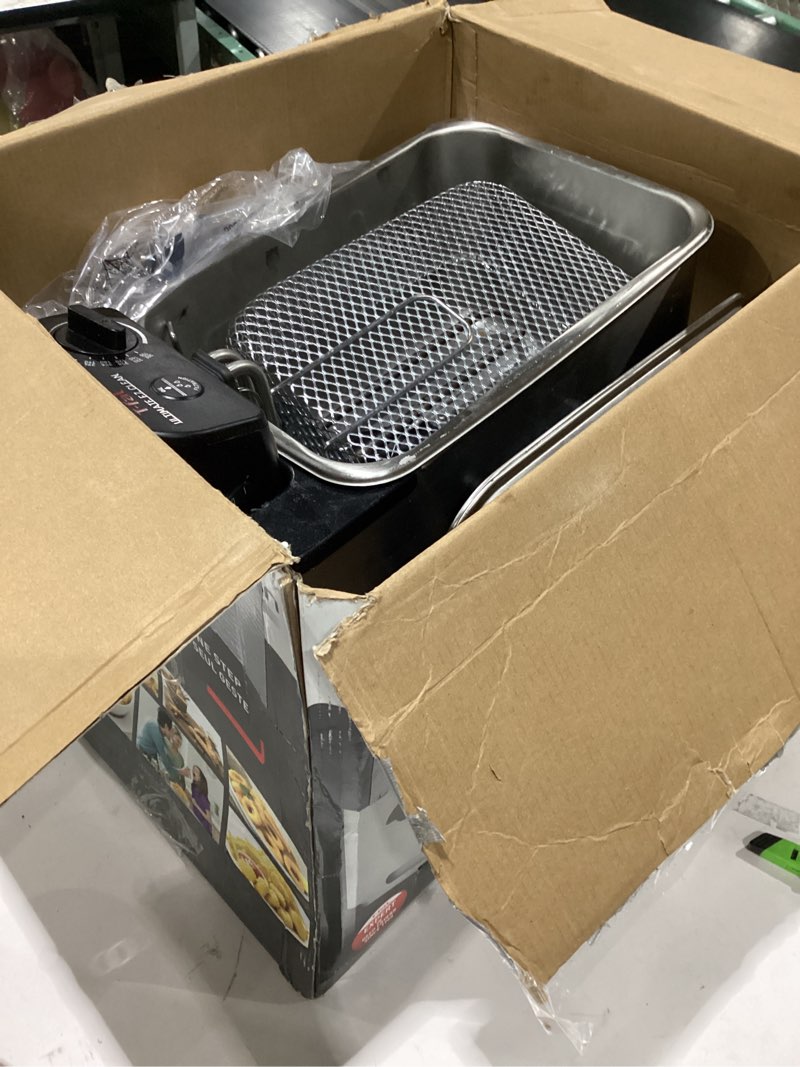 Condition photo showing Good Condition for t-fal 3.5l stainless steel deep fryer with basket for home use, 1700w, deep fryer with oil filtration, temp control, digital timer 3.5 l- 1700 w