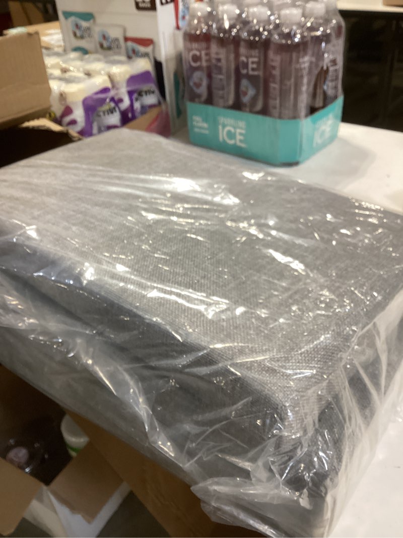 Condition photo showing Good Condition for Dog Stairs with Storage, 3-Step Wider Sturdy Dog Steps for Small/Medium/Large Dogs and Older Cats, Doggie Ramp with Condo for Bed/Couch/Car Hold Up to 180 lbs (17.7" H, Grey) Grey 3.0 32.5"L x 17"W x 17.7"H