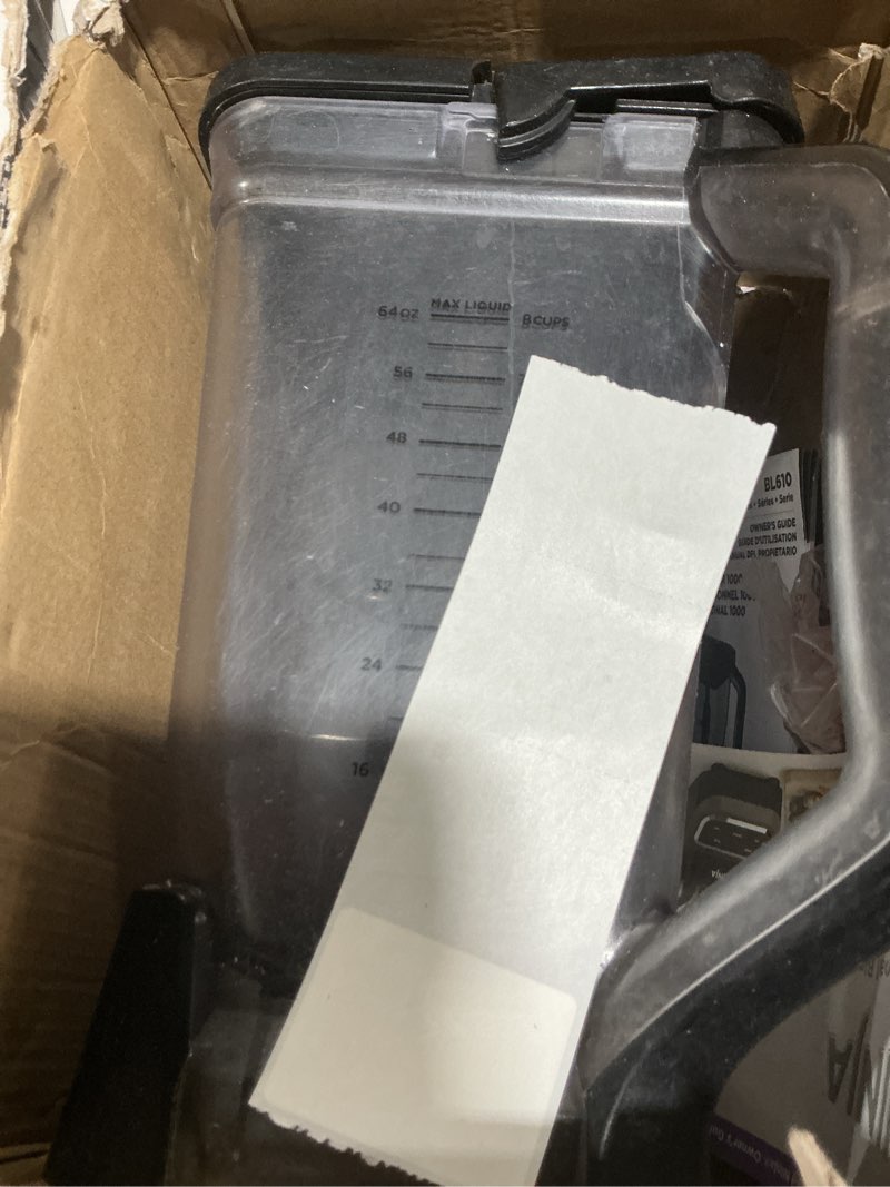 Condition photo showing As Is for Ninja Professional Blender 1000W, Total Crushing Technology- Smoothies, Ice Crushing & Frozen Fruit, Full-Size Countertop Blender, 72-oz. Pitcher, Black & Grey, BL610 Generation 2 (1000 Watts)