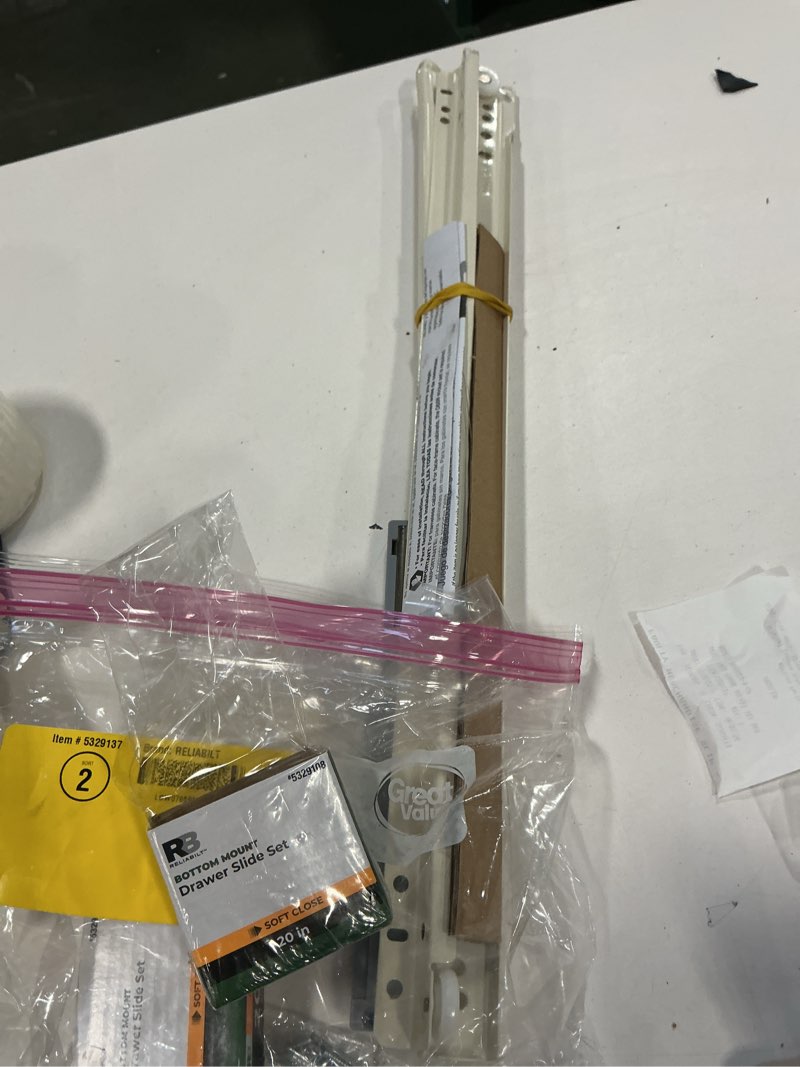 Condition photo showing New/Like New for VADANIA 16" Undermount Drawer Slide, Soft Close, Bottom Mounted & Bottom Support, 88 lb Load Capacity, 3-Fold Full Extension, Invisible Drawer Slies,1 Pair(2-Pack) 16 Inch Soft Close