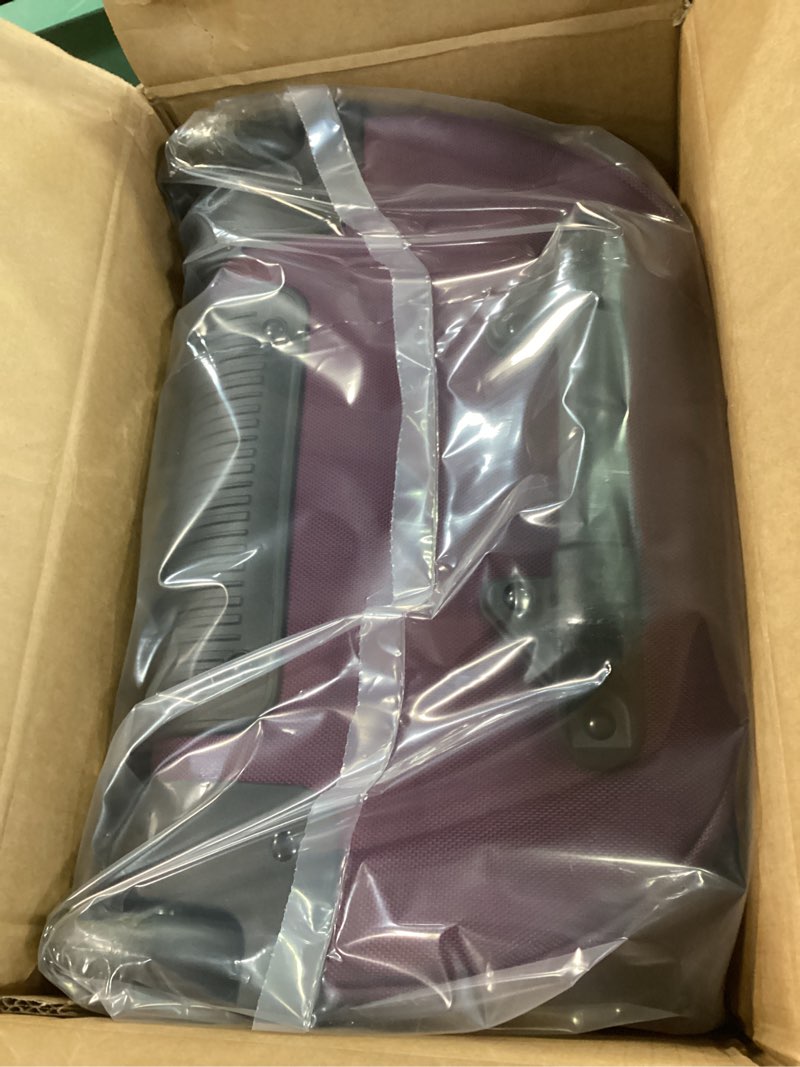 Condition photo showing New/Like New for hantrip large rolling suitcases 100l duffle bag with wheels and handle, heavy duty extra large checked luggage bags for travel, 2 wheeled big soft sided luggage weekender bag with wheels (purple) 31 inch purple