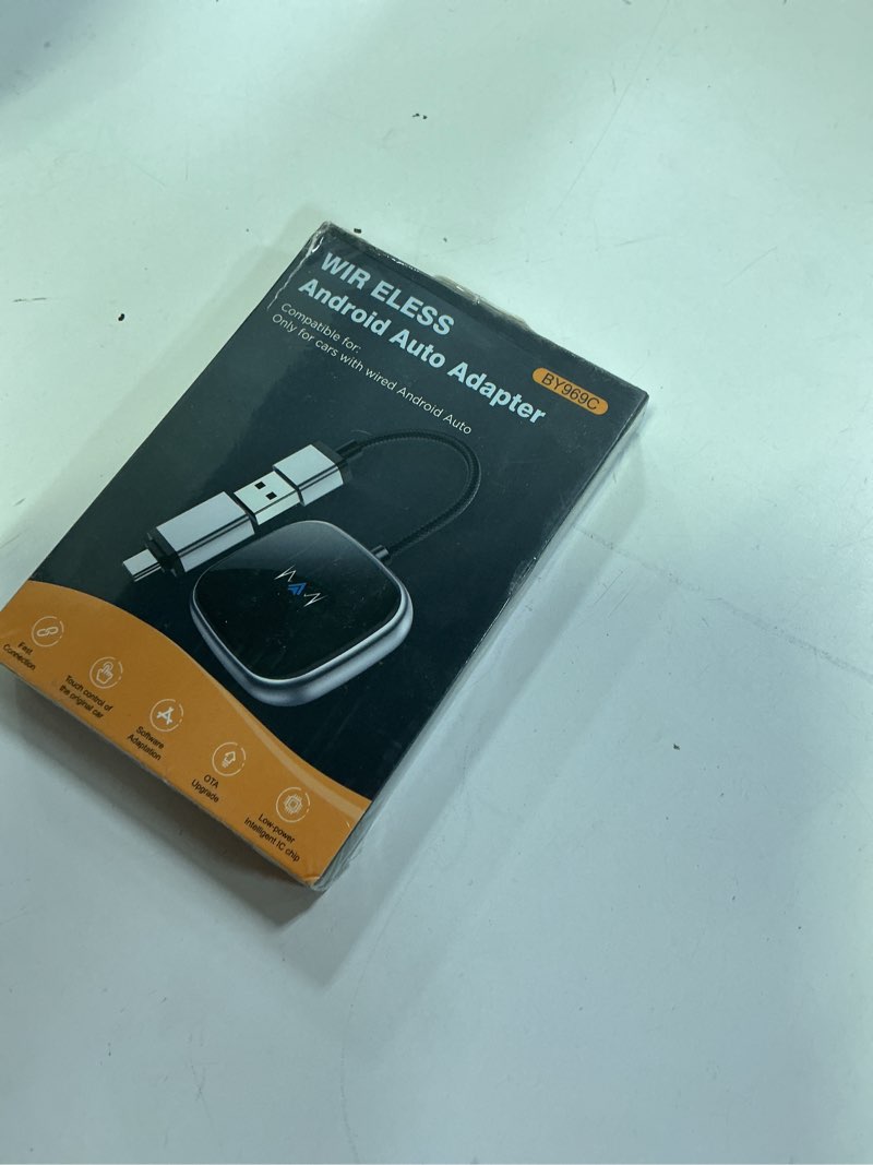 Condition photo showing New/Like New for wireless auto adapter, wireless carplay adapter, latest nfc touchscreen connectivity, plug-and-play for android devices (android 11 and above)