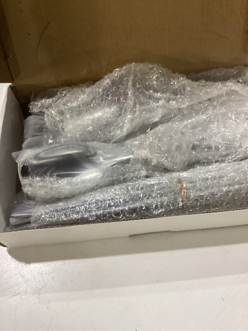 Condition photo showing As Is for KIKCOIN 40 Pack Silverware Set for 8, Balanced Weight Stainless Steel Flatware Set, Mirror Polished Spoons And Forks Knife Set, Heavy Duty Cutlery Utensils Set for Home Kitchen Restaurant Wedding Silver 40 Pack