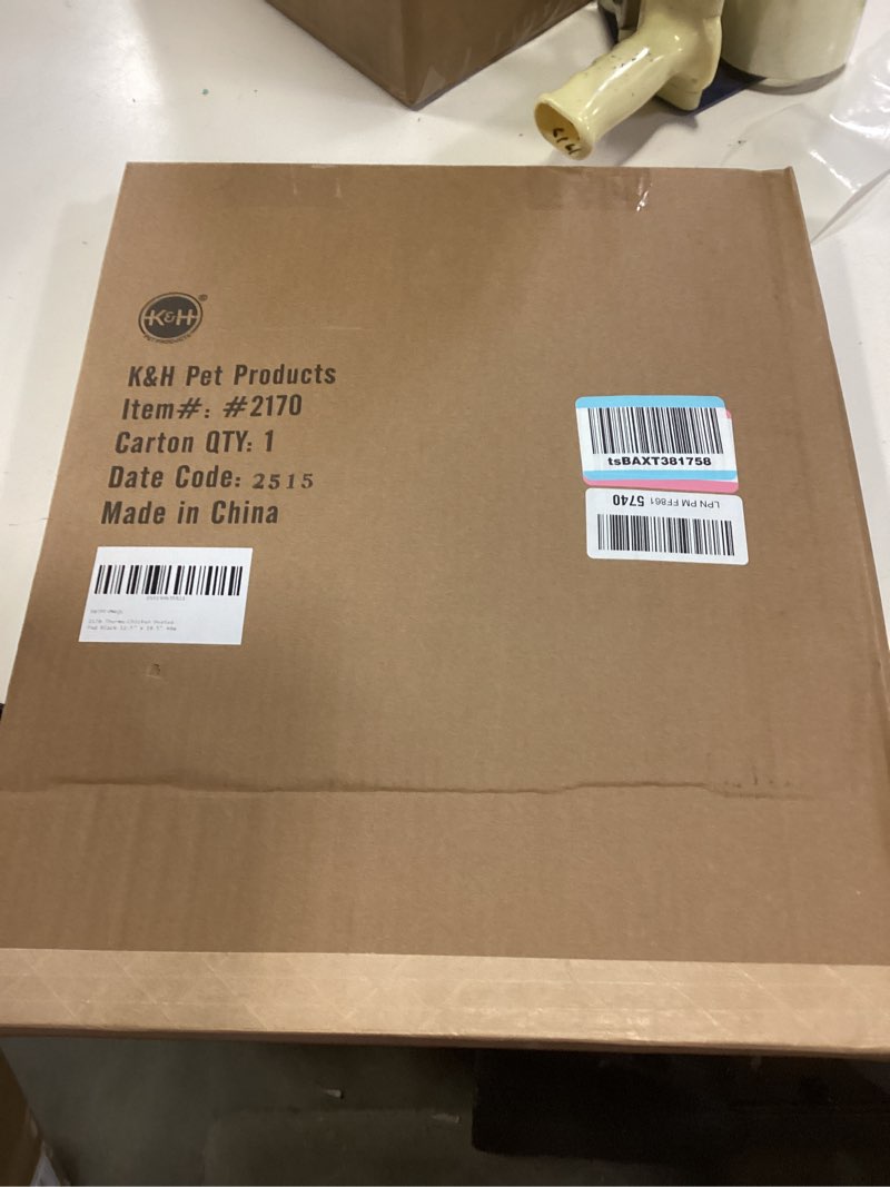 Condition photo showing New/Like New for K&H Pet Products Thermo Heated Chicken Pad, Warming Nesting Pad Chicken Coop Accessory, Poultry Chick Heat Lamp Alternative, Automatic Temperature, Safety Listed - Small 12.5 X 18.5in Black 40W