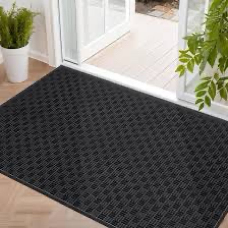 Mibao Dirt Trapper Door Mat for Indoor Outdoor, Waterproof All-Season, All-Weather Doormat, Heavy Du
