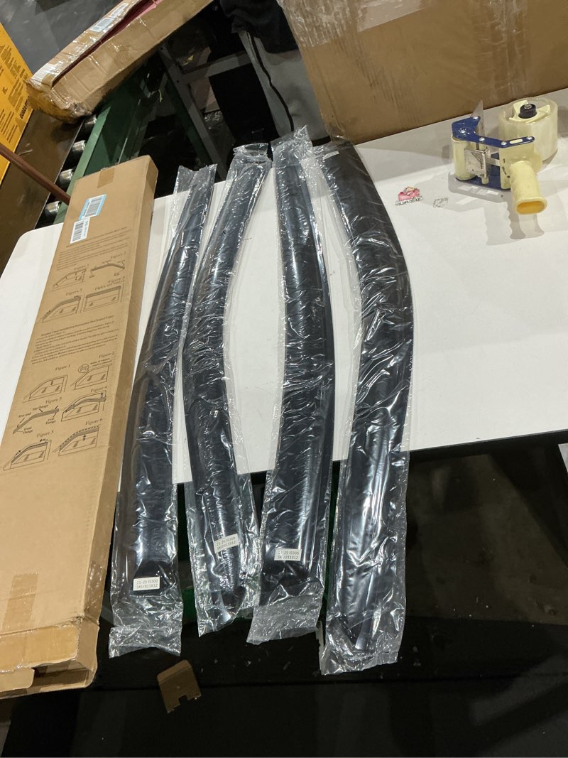 Condition photo showing Good Condition for not exact but similar to 4 pieces smoke tinted tape-on side window visor deflectors rain guards designed for hyundai elantra 2017 2018 2019 2020 se sel value eco limited sport 2017-2020 hyundai elantra