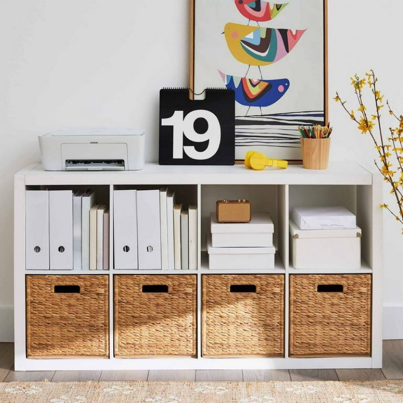 better homes & gardens 8 cube storage organizer, white texture