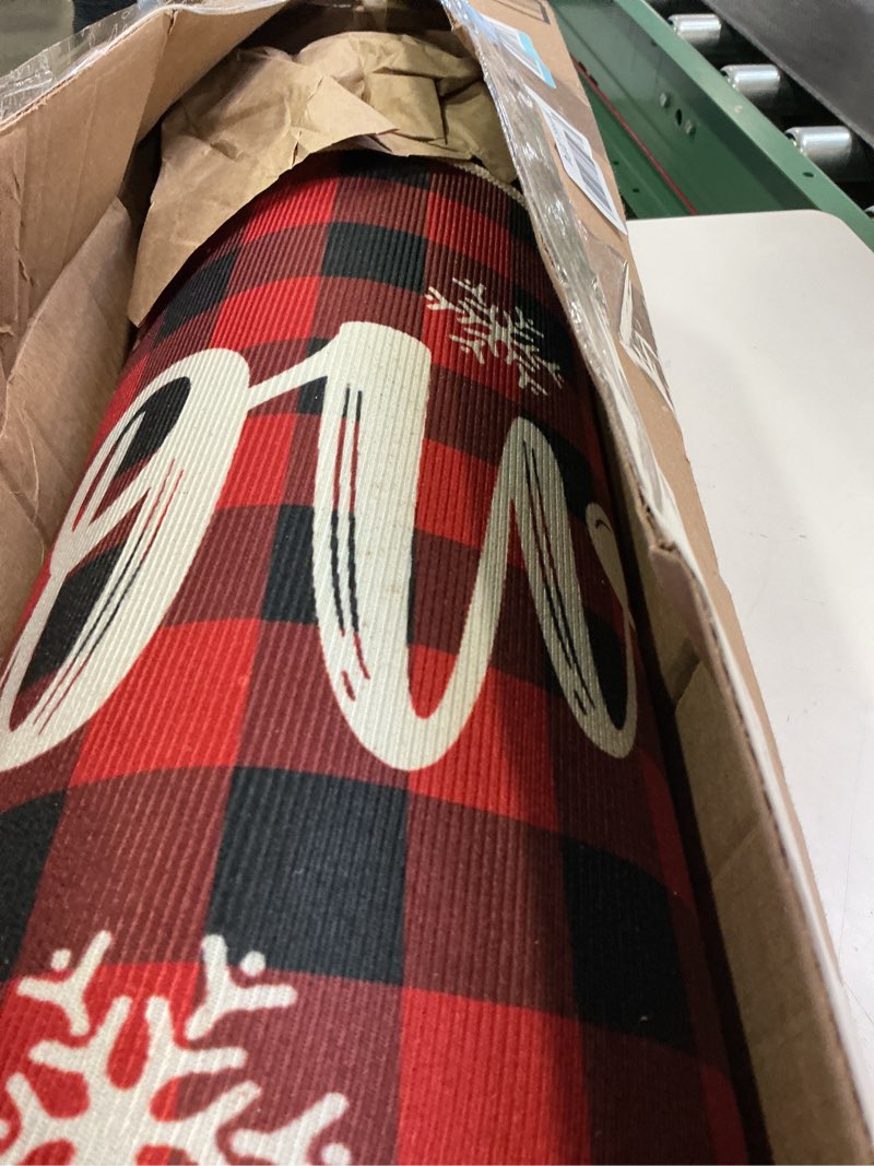 Condition photo showing Good Condition for Christmas Kitchen Rugs and Mats Set of 2, Christmas Decorations for Home Non Slip Backing Winter Holiday Kitchen Rug Seasonal Low-Profile Kitchen Floor Mat Xmas Decor 17\"X47\"+17\"X30\" Merry Christmas (similarly) 17\"x47\"+17\"x30\"