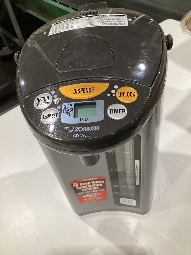 Condition photo showing Good Condition for Zojirushi Micom Water Boiler and Warmer (135 oz. / 4L, Silver) 4.2 Quarts Boiler, USED, NOT TESTED 
