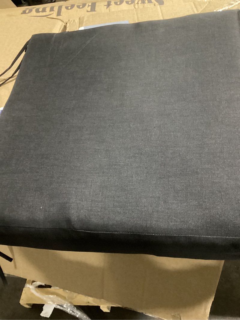 Condition photo showing Good Condition for arden outdoor deep seat cushion set, 24 in x 24 in, weather-proof, rain-proof, fade resistant patio cushion for chair, sofa, and couch black leala polyfill black leala 1 pack