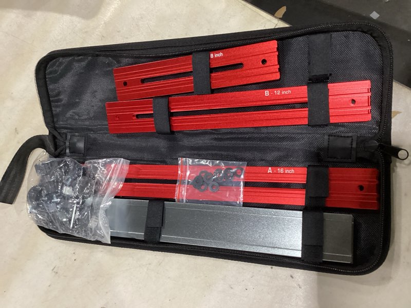 Condition photo showing Good Condition for stair tread template tool - upgrade stair tread tool jig, shelf layout tool & stair tread template tool jig, stair measuring tool jig,stair scribe tool for stair measurement tool (red)