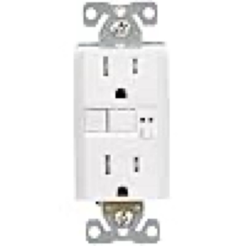 Eaton GFCI duplex receptacle TRSGFA15 WHITE