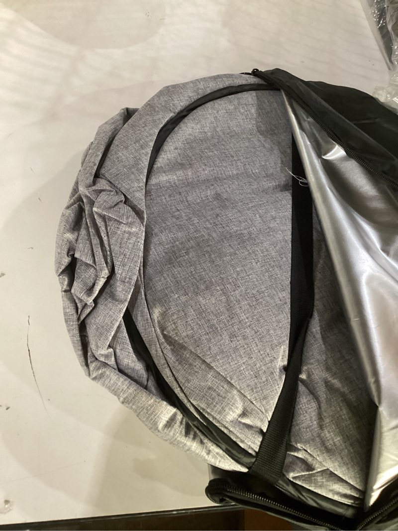 Condition photo showing Good Condition for christmas tree bag 9 ft large christmas tree storage bag 9 foot tree, christmas tree cover for upright storage with reinforced handles grey 9ft