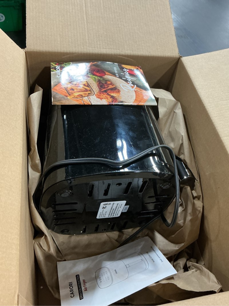 Condition photo showing As Is for Air Fryer 12 Preset with Viewing Window, 6Qt Large Capacity, 400? Max Crisp, Airfryer, Bake, Roast, Dehydrate, Reheat, 1700W Quick Even Easy Meals, Nonstick Dishwasher Safe Basket 6 Quarts Black