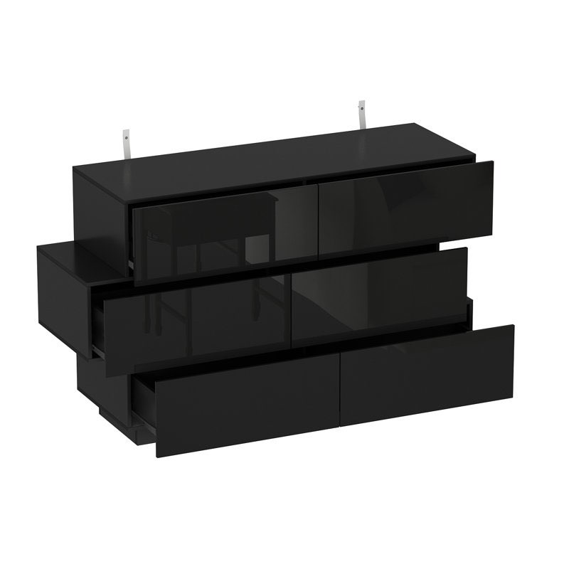 Bhavina 6 Drawer 50.8" W Double Dresser