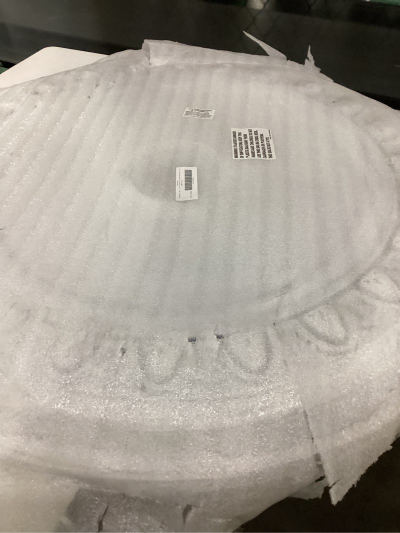 Condition photo showing Good Condition for Ekena Millwork CM41CAUWC - 41"OD x 4"ID x 2 3/8"P Caputo Ceiling Medallion (Fits Canopies up to 5 1/2") - Ceiling Medallion, Ultra Pure White Crackle Hand-Painted Ultra Pure White Crackle