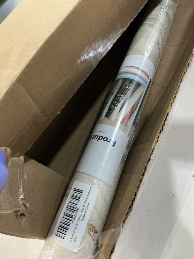 Condition photo showing Good Condition for VEELIKE Beige Gold Liquid Marble Contact Paper for Countertops Waterproof Peel and Stick Countertops Matte Marble Wallpaper for Kitchen 15.7''x118'' Self Adhesive Countertop Vinyl for Bathroom Table 15.7" x 118"