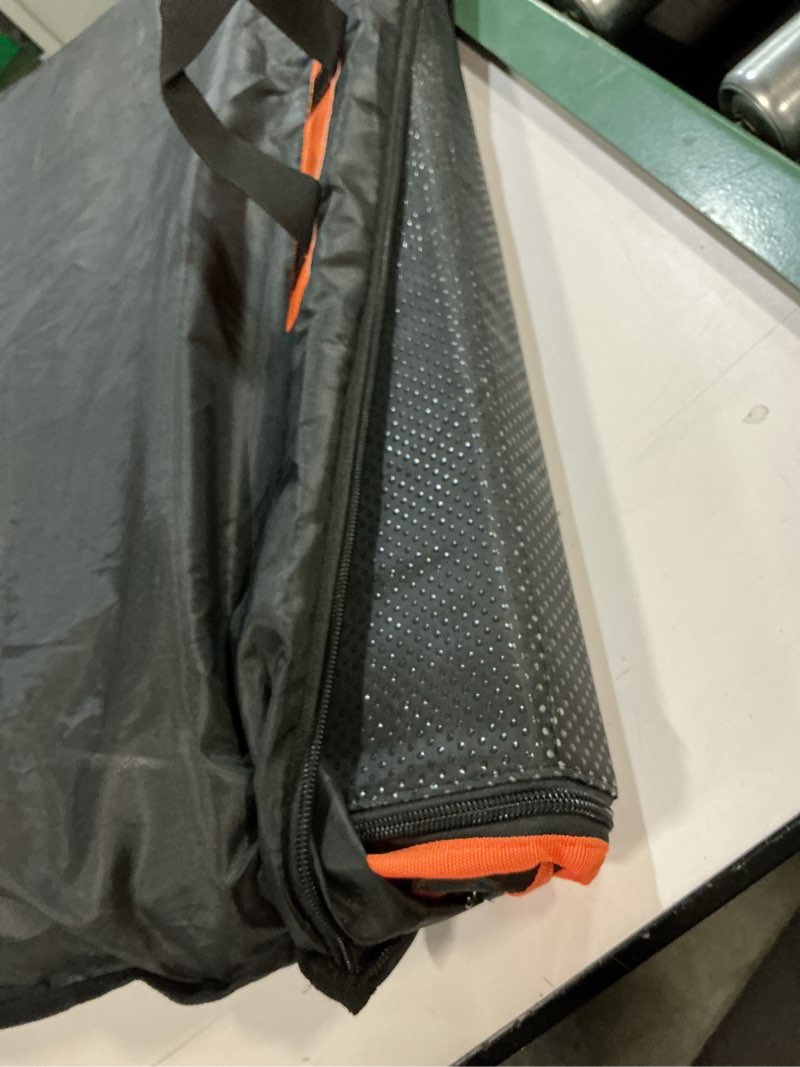 Condition photo showing Good Condition for Dog Car Seat Cover for Back Seat, Hard Bottom Holds 500lbs, Waterproof Sturdy Anti Scratch Back Seat Pet Cover for Dogs with Mesh Window & Storage Bag & Dog Safety Belt, for Car SUV Small Truck NewOrange