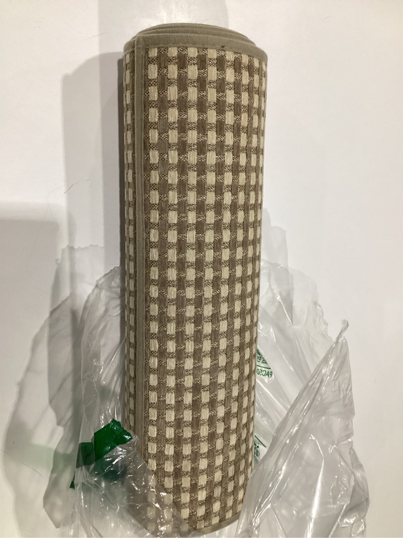 Condition photo showing Good Condition for Kitchen Runner Rugs Non Slip Washable, Super Absorbent Soft Chenille Braided Kitchen Mats for Floor Rubber Backing Standing Sink Mat Floor Mat, Easy to Clean, Brown 17"x59" 17"x59" A- Brown ( Rubber Backed)