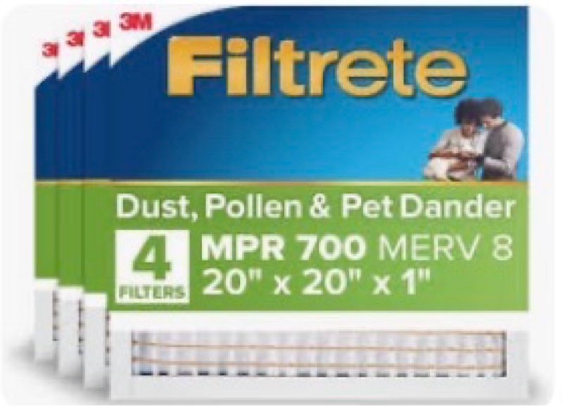 Filtrete 22x22x1 AC Furnace Air Filter, MERV 8, MPR 700, Tough on Pollen, Easy on Airflow, 3-Month P