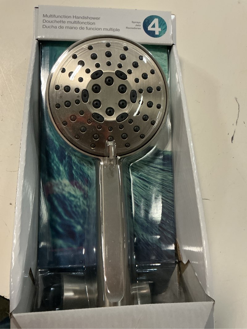 Condition photo showing As Is for kohler premise vibrant brushed nickel round handheld shower head 1.75-gpm (6.6-lpm)