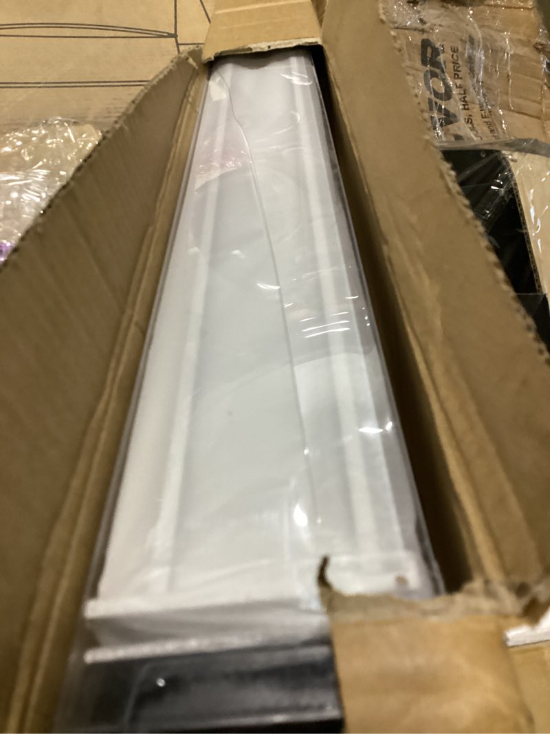 Condition photo showing As Is for sunoff cordless blackout roller shades blinds for windows free-stop,pull down room darkening with valance,thermal insulated woven fabric window door blinds for home,office,white 64" w x 72" h 64"w x 72"h white