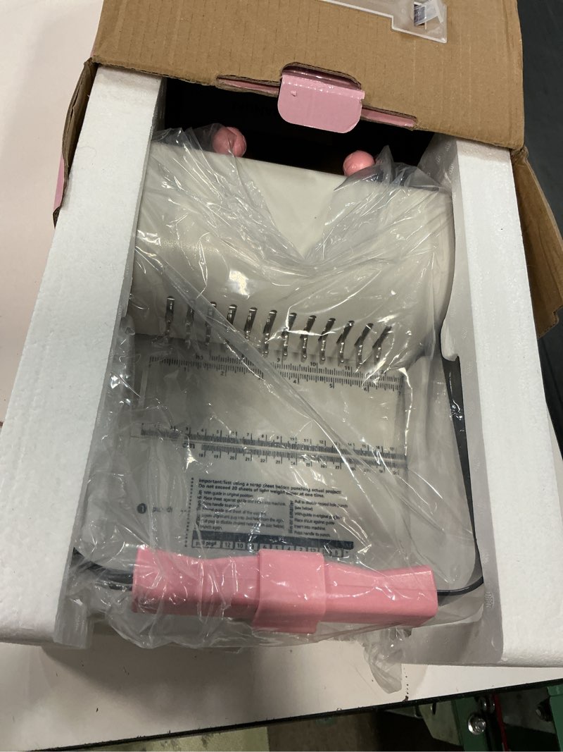 Condition photo showing Good Condition for vagbstu cinch book binding machine,2:1spiral binding machine with slide ruler compatible with wire or spiral coils,20 sheet circular punch capacity for diy notebooks, albums, journals, and calendars
