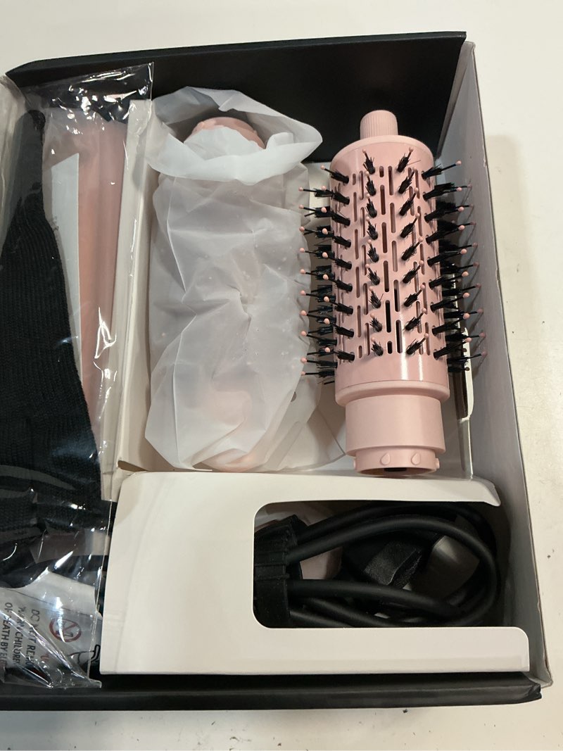 Condition photo showing Good Condition for 4 in 1 rotating hair dryer brush, negative ionic spinning brush blow dryer with detachable brush(2" & 1.5"),3 heats and 2 speeds 100-120v rotating hot air brush for curling,straight,drying