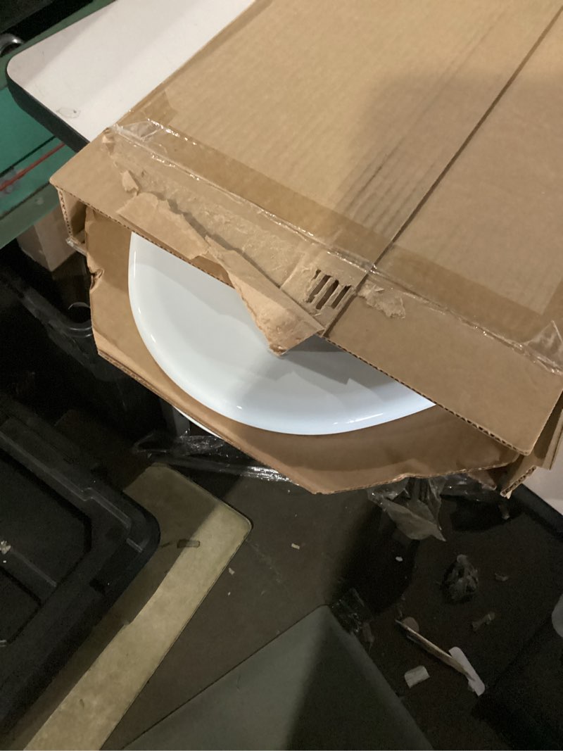 Condition photo showing New/Like New for mayfair linden slow close toilet seat, non slip heavy duty wood, easy install, elongated, white