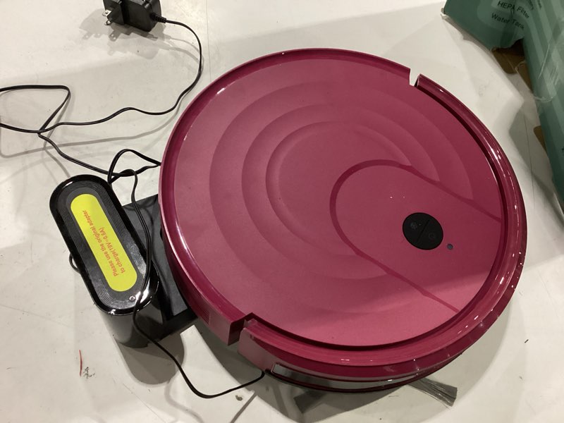 Condition photo showing As Is for robot vacuum and mop combo 5000pa 650ml 2 in 1 mopping robot vacuum cleaner schedule wifi/alexa/app smart self-charging robotic vacuum ultra-slim large