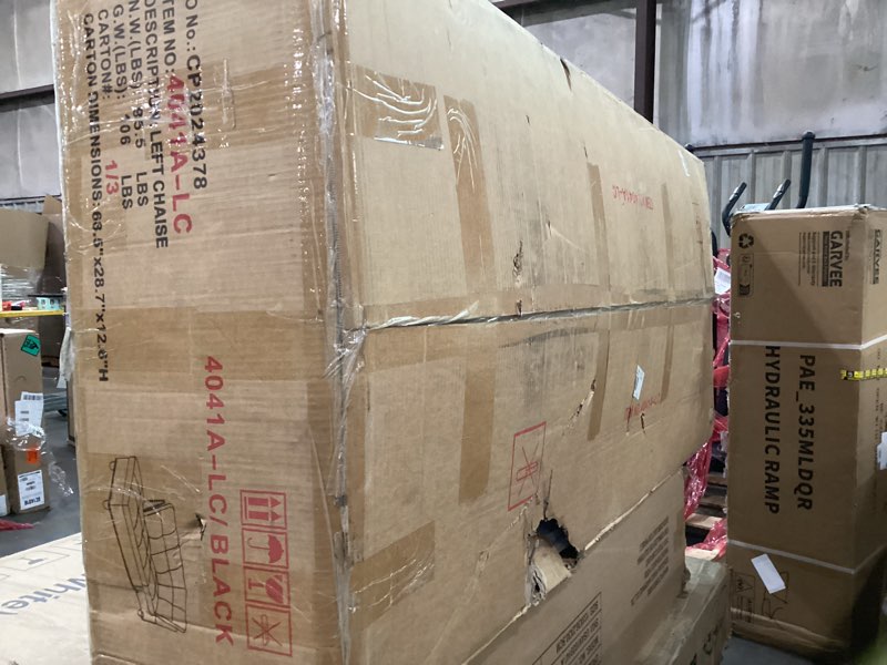 Condition photo showing As Is for (box 1 of 3 only) left chase lounge