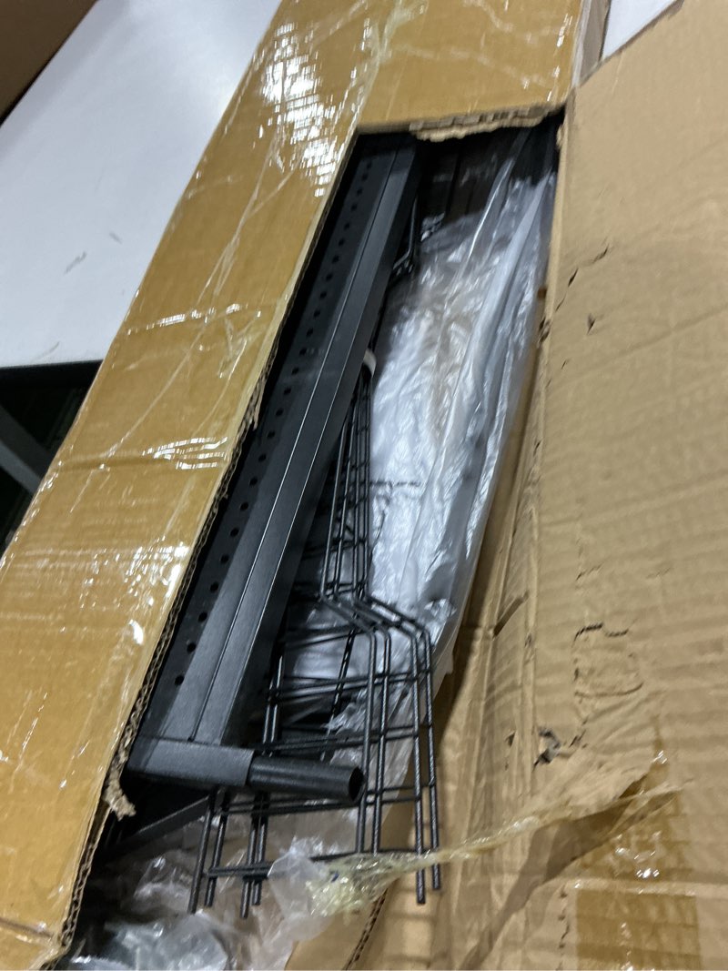 Condition photo showing As Is for 5 Tier Retail Candy Display Rack Metal Storage Shelf with Wheels & 15 Hooks Concession Candy Snack Display Racks Sturdy and Stable Chip Shelf Rack for Stores, Kitchen, Office (Black, 19.7*10.6*65 in)