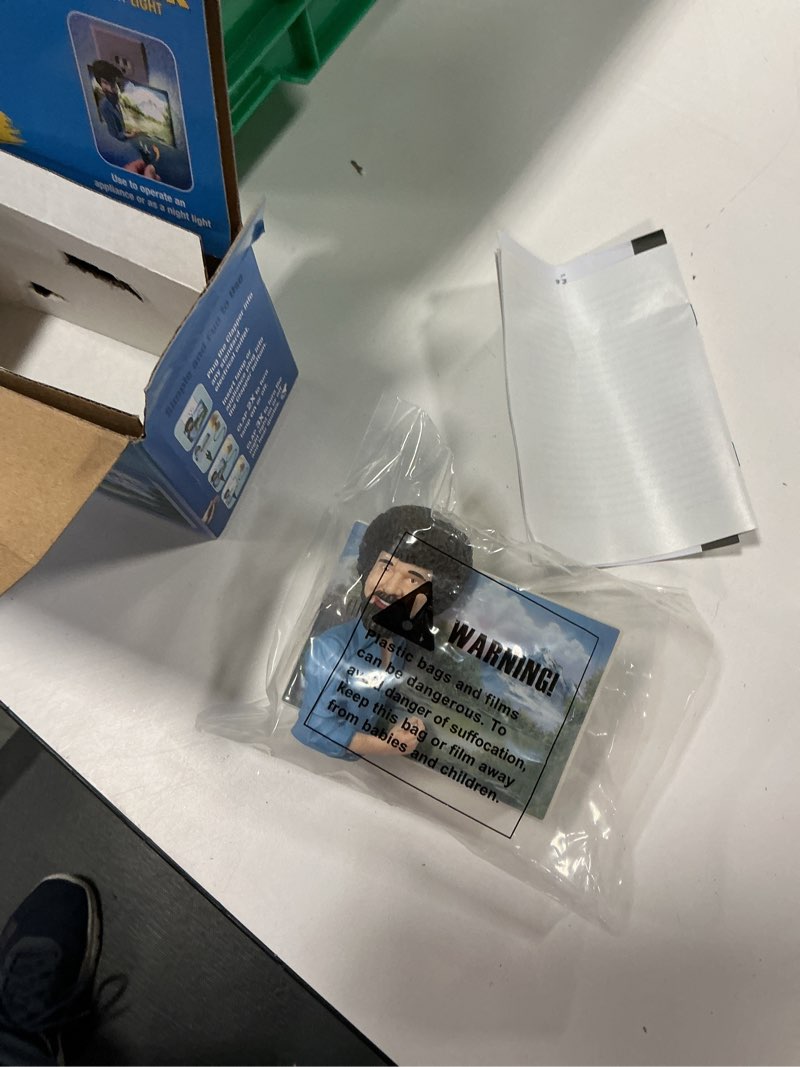 Condition photo showing Good Condition for Clapper Bob Ross Talking Night Light, Wireless Sound Activated On/Off Light Switch, Clap Detection, Perfect for Kitchen/Bedroom/TV/Appliances, 120 V Wall Plug, Smart Home