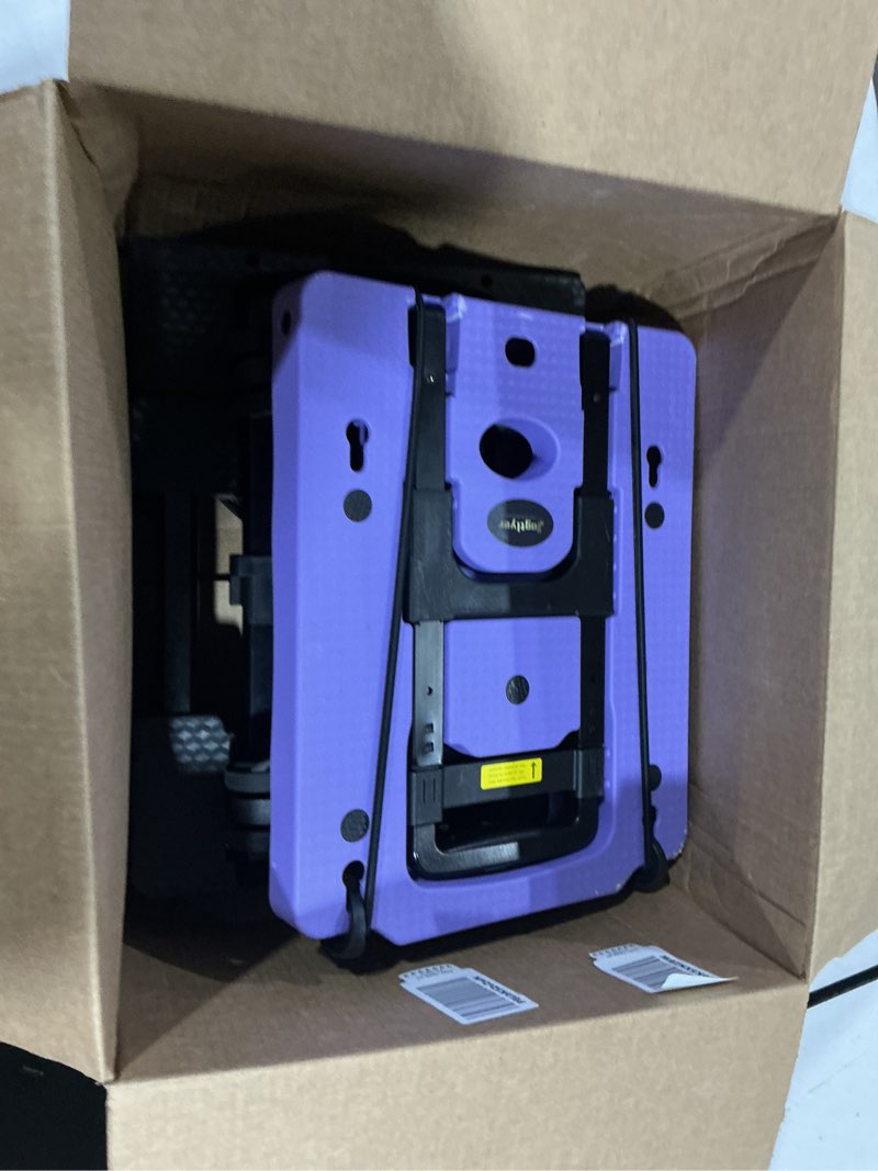 Condition photo showing As Is for car seat dolly for airport folding car seat travel cart for airplane - car seat roller with wheel carrier with straps foldable luggage trolley folding hand truck dolly for moving purple