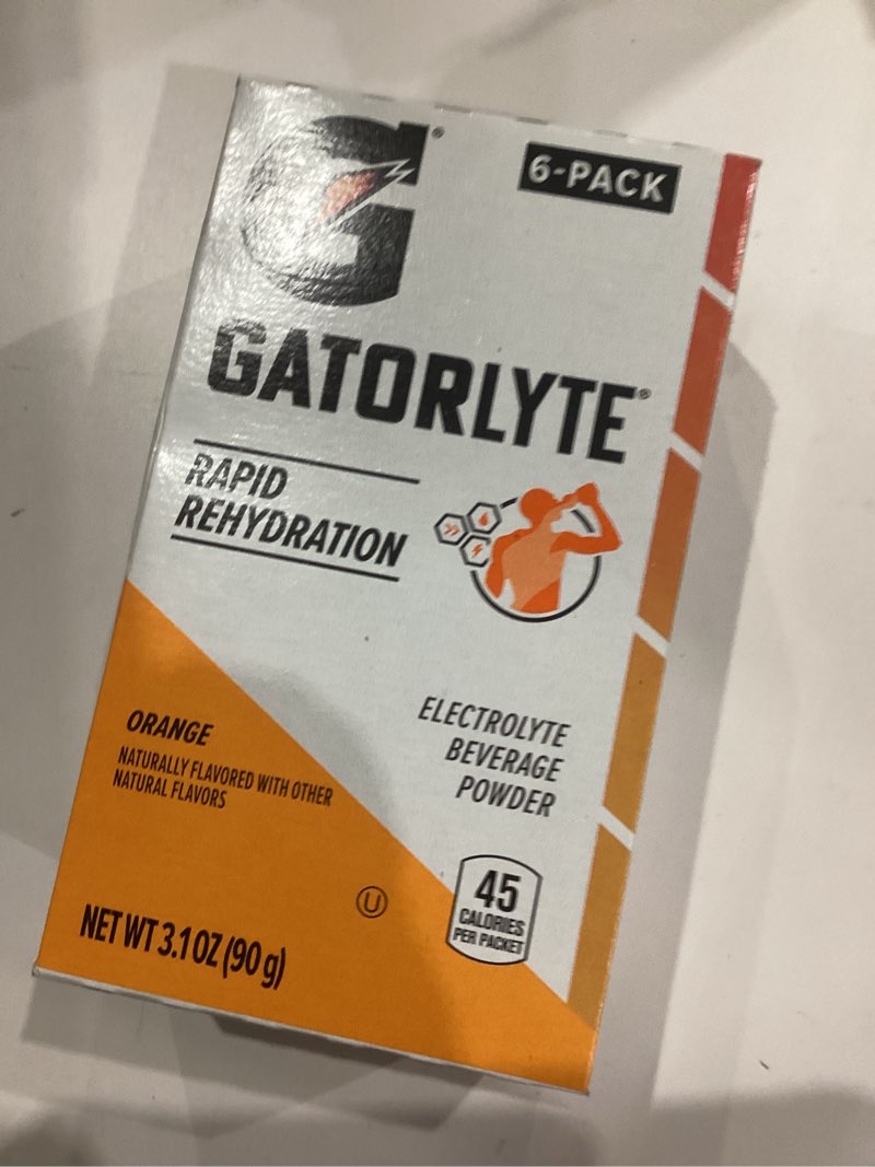 Condition photo showing New/Like New for Gatorlyte Powder Orange, 16.9oz (Pack of 6) Orange 0.53 Ounce (Pack of 6)