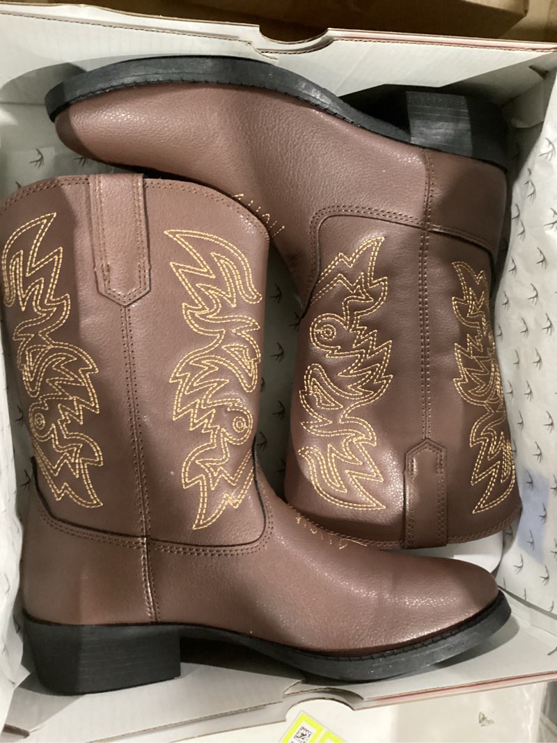 Condition photo showing Good Condition for Deer Stags Boy's Ranch Western Boot, Dark Brown, 12 Little Kid