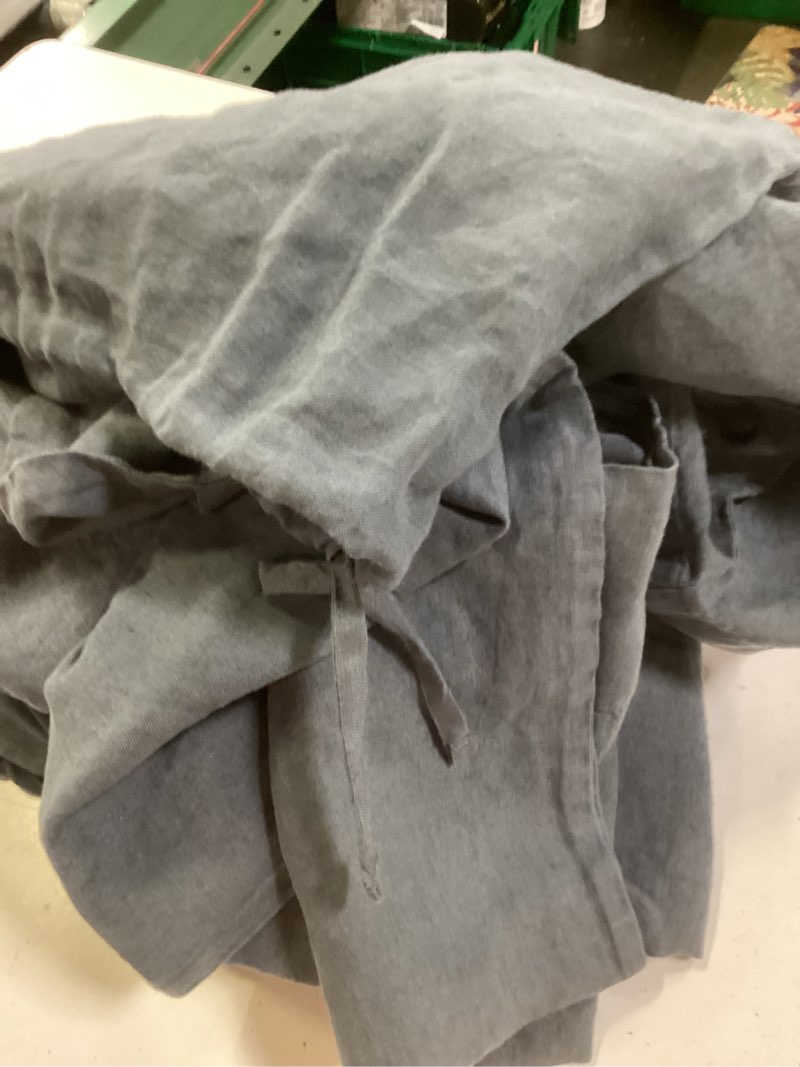 Condition photo showing Good Condition for european linen fitted sheet set solid: nightfall size: king