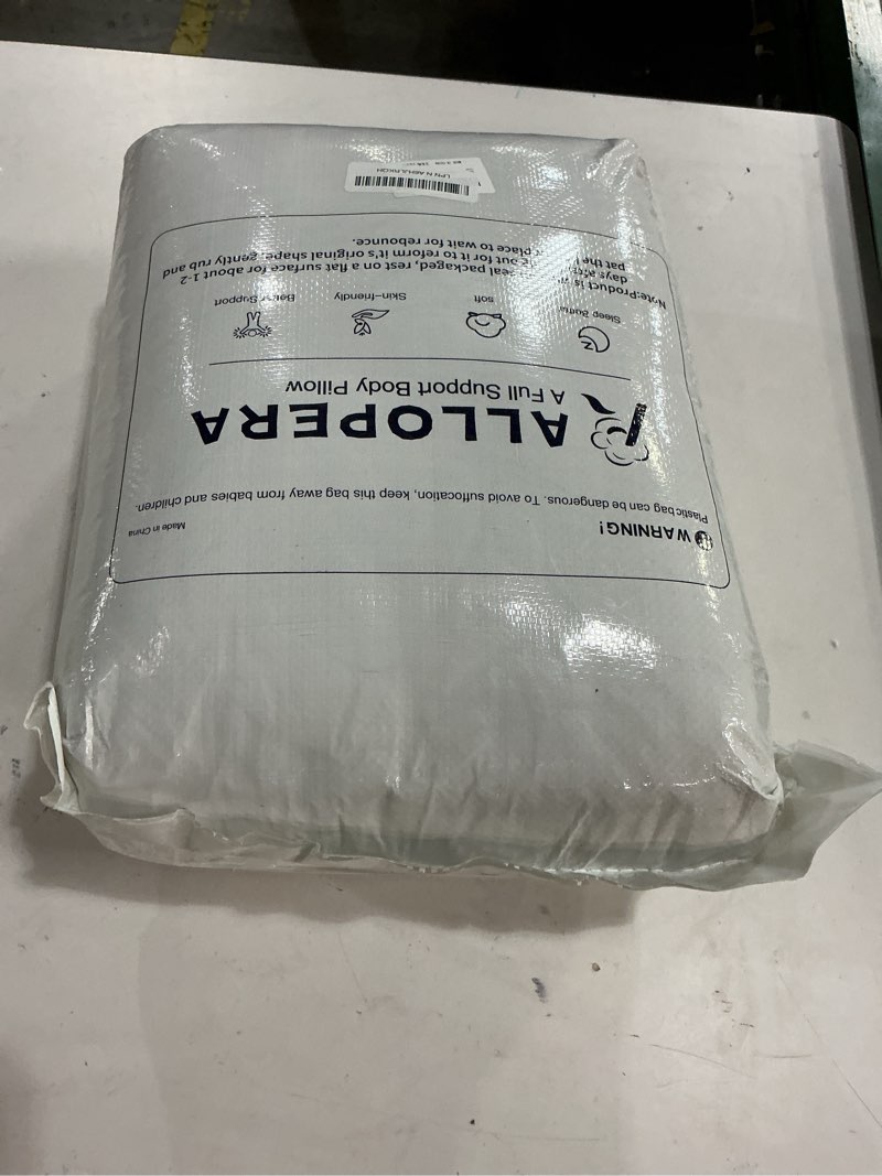 Condition photo showing New/Like New for Pregnancy Pillow, Full Body 57 Inch Maternity Pillow with Removable Washable Cover - Sleep Support for Legs, Back, Neck, Shoulder, HIPS, Belly for Pregnent Women, Black Grey Velvet Cover Black-grey Velvet