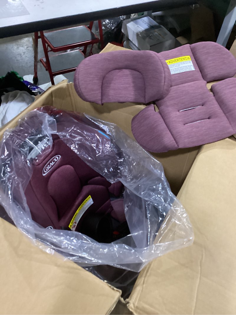 Condition photo showing New/Like New for graco turn2me 3-in-1 rotating convertible car seat, london, rear-facing rotation, forward-facing mode, highback booster up to 100 lbs, adjustable headrest & harness, steel reinforced frame turn2me 3-in-1 london 2.0