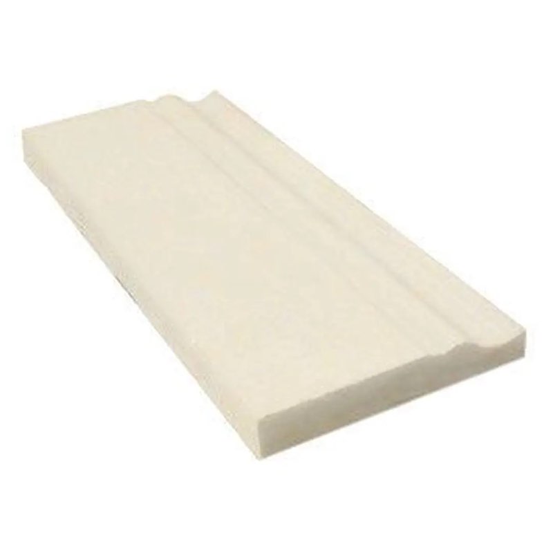 Beige colored baseboard trim