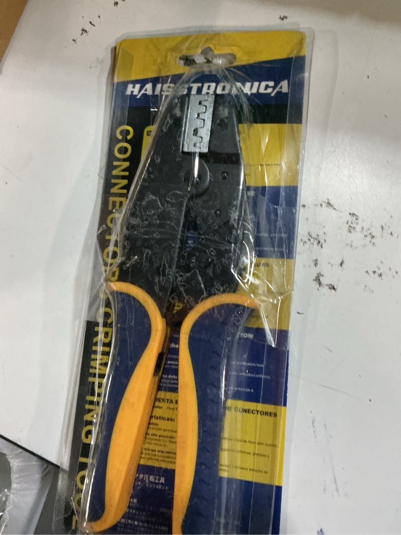 Condition photo showing New/Like New for haisstronica crimping tool for non-insulated open barrel terminals receptacles,awg 22-10 ratchet wire crimper tool,wire terminal crimper hs-5327