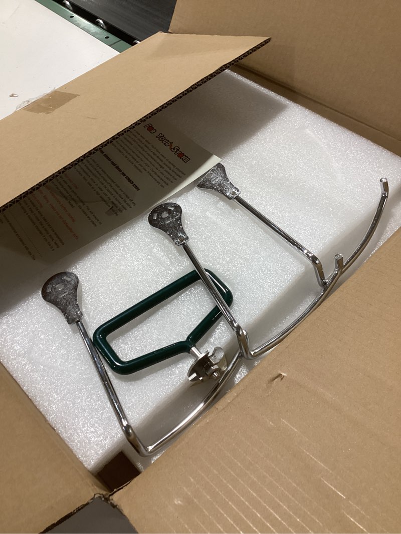 Condition photo showing Good Condition for Large Ceramic Plate Setter Heat Deflector with All-Round Lifter Set Compatible with Large Big Green Egg,and Other Similar Sized Kamado Grill,18 In Ceramic Egg Grill