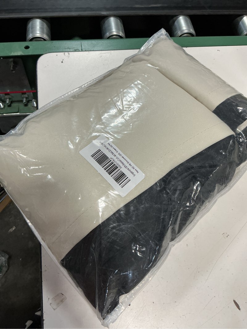 Condition photo showing As Is for simplehome cream 100% blackout curtains room darkening living room 84 inch | curtains for bedroom,thermal insulated grommet window drapes,curtains for living room with black back,52 x 84 inch,2 panels