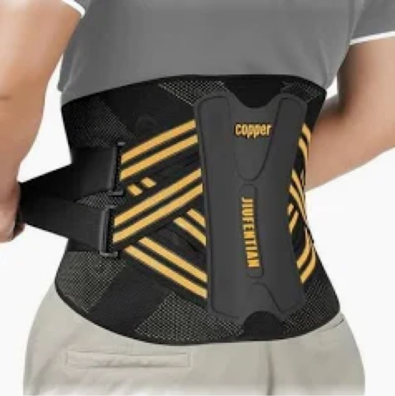 ultra breathable back brace for lower back pain relief,[medical grade & copper infused] lumbar suppo xxl 