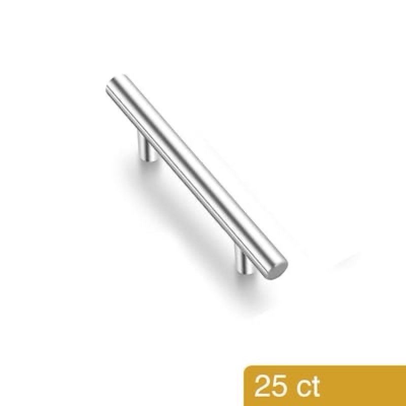Style Selections 3-in , 76mm Center to Center Stainless Steel Cylindrical Handle Drawer Pull 25CT