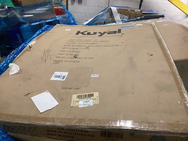 Condition photo showing New/Like New for Kuyal Office Chair Mat for Carpet, 2 Pack 46x 60 Clear Heavy Duty Computer Chair Mat, Under Desk Protector Carpeted Floors Mat, Easy Chair Movement,Ship Flat 1 46" X 60" 2Pack